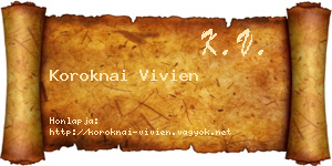 Koroknai Vivien névjegykártya