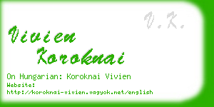 vivien koroknai business card